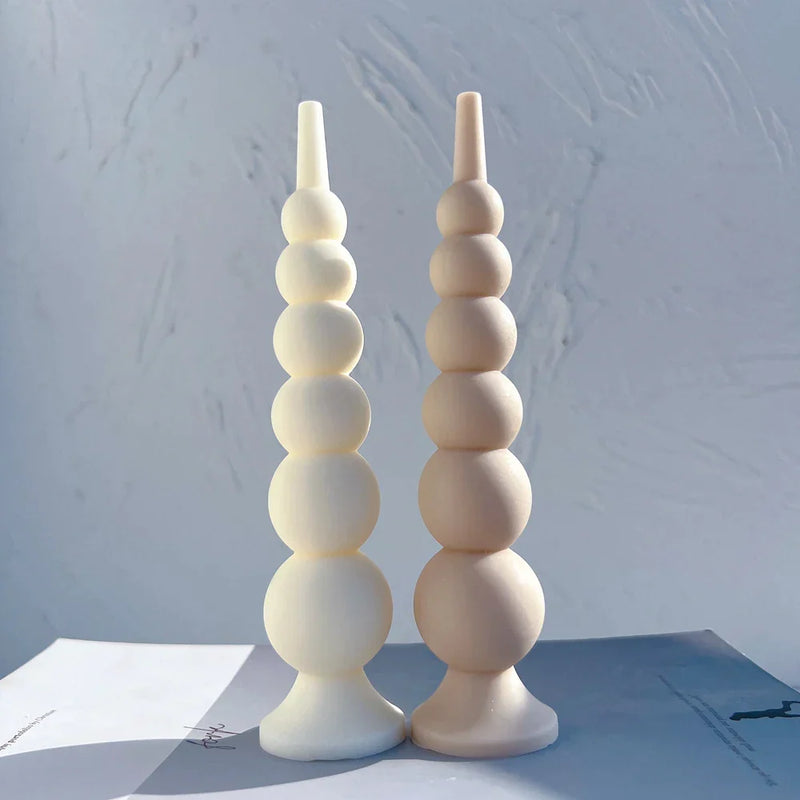 Geometric Balls Pillar Candle Molds
