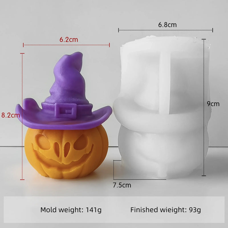 Halloween Witch Hat Pumpkin Silicone Mold