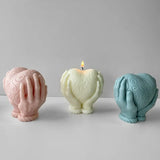 Holding Heart Love Candle Mold