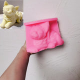 Sitting Cute Cat Silicone Candle Mold