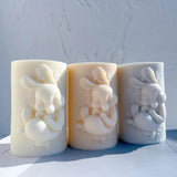 Easter Bunny Pillar Candle Mold Silicone