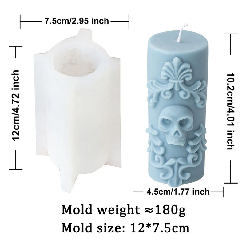 DIY Skull Candle Mold for Halloween Decor