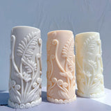 Fern Pillar Candle Mold