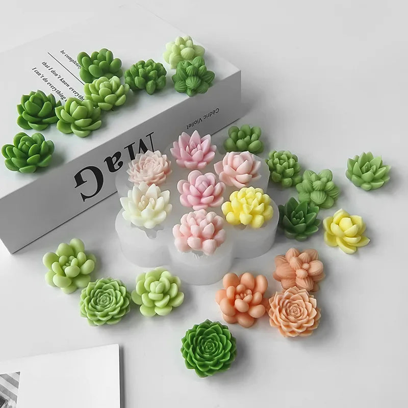 7 in 1 Succulent Candle Mold