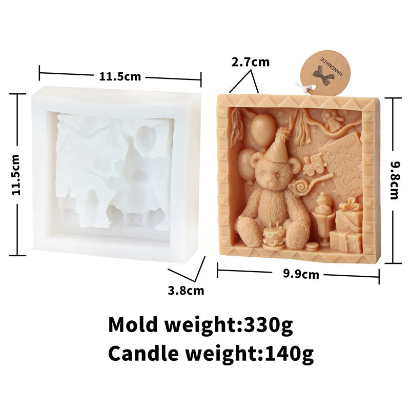 DIY Photo Frame Bear Candle Mold