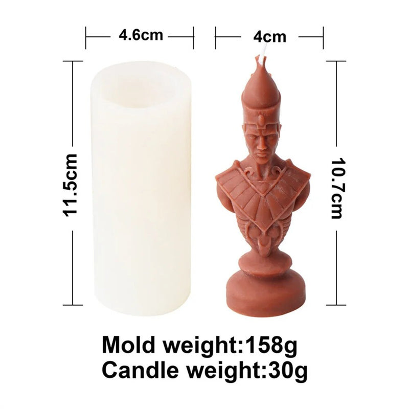 Ancient Greek Pharaoh Sacrificial Knight Candle Mold