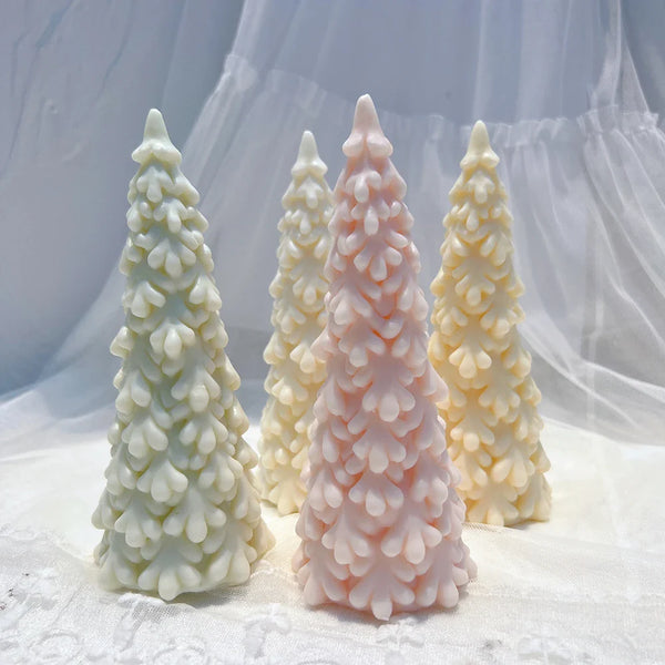 Medium size Snow Pine Christmas Tree Silicone Candle Mold