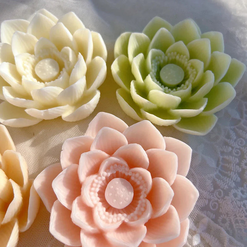 Lotus Bloom Silicone Candle Moulds