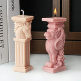 Horse Head Lion Roman Pillar Candle Mold