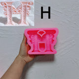 Floral Alphabet Candle Molds