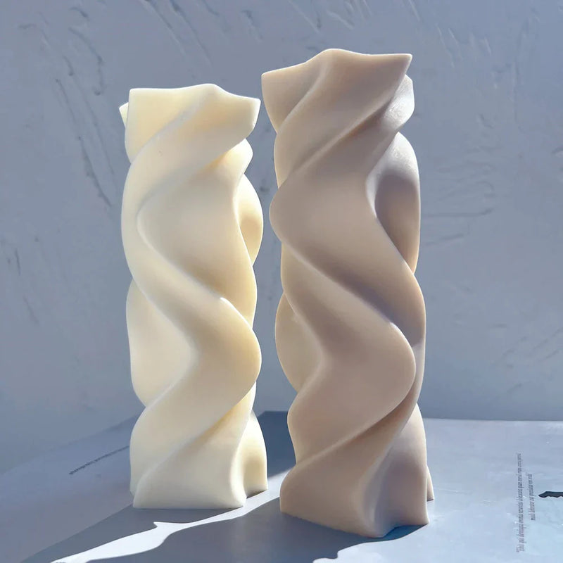 Twirl Pillar Candle Mold