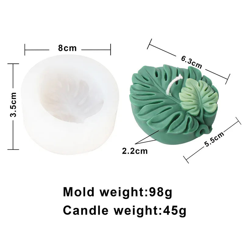 Glandular Leaf Silicone Candle Mold