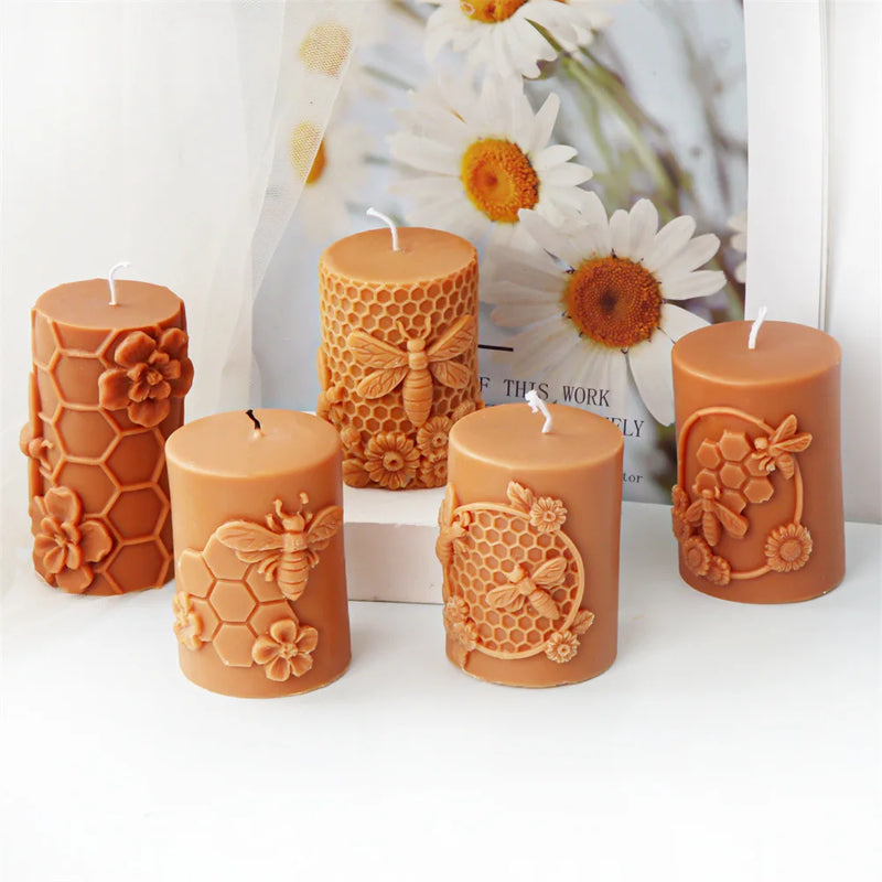 DIY Honeycomb Flower Candle Mold