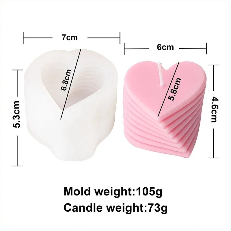 DIY Love Candlestick Silicone Mold