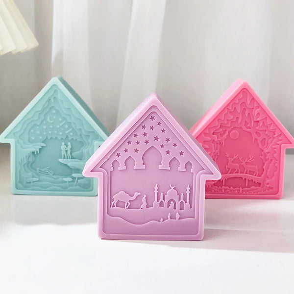 House Shape Silicone Candle Mold