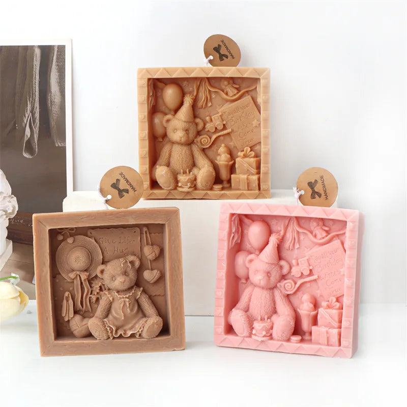 DIY Photo Frame Bear Candle Mold