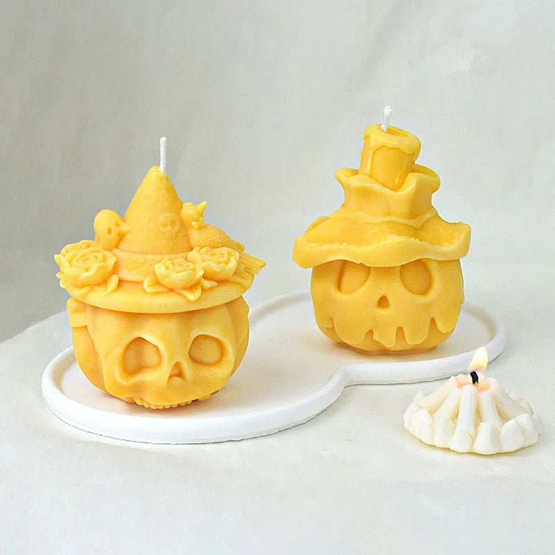 3D Evil Pumpkin Candle Mold