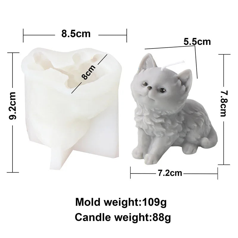 Cute Cats Candle Mold Silicone