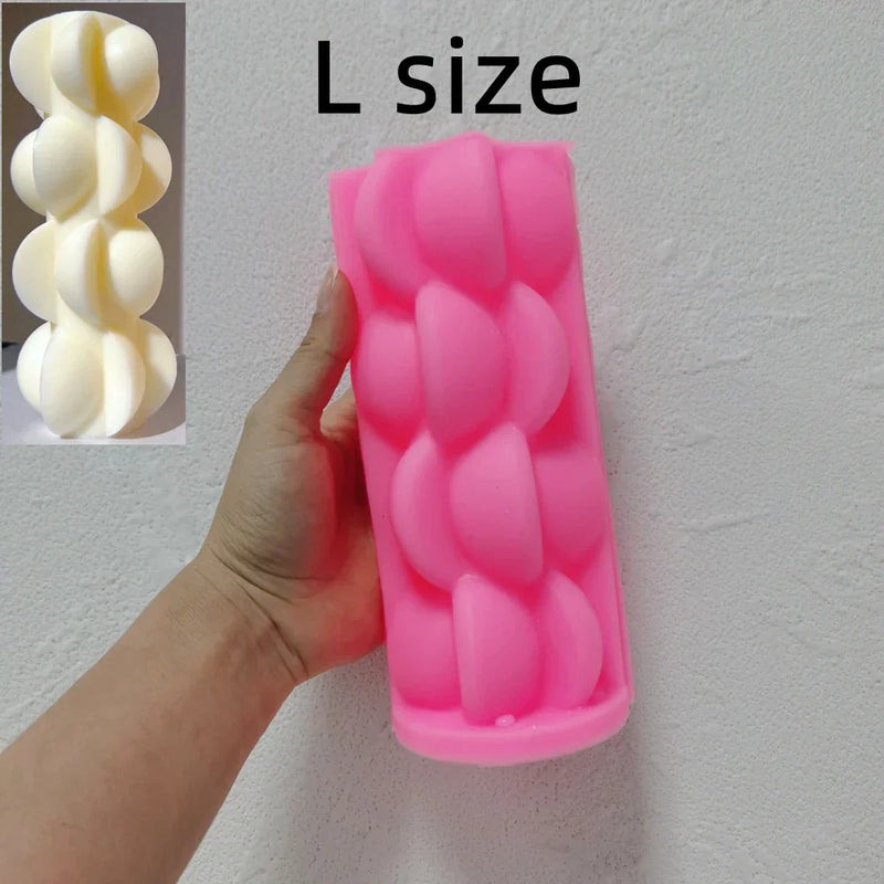 Geometric Unique Pillar Silicone Candle