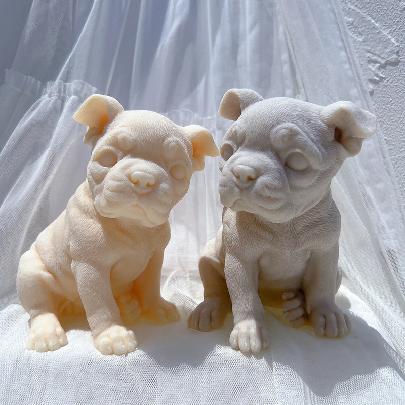 Boston Terrier Puppy Candle Mold