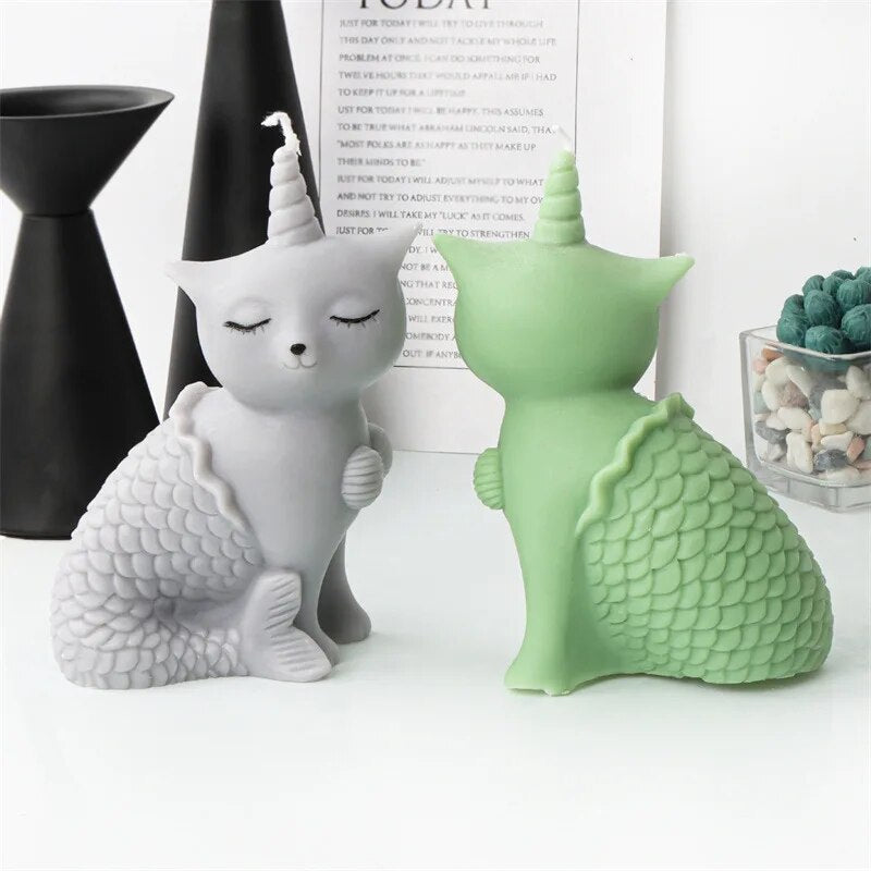 Mermaid Unicorn Cat Candle Mold