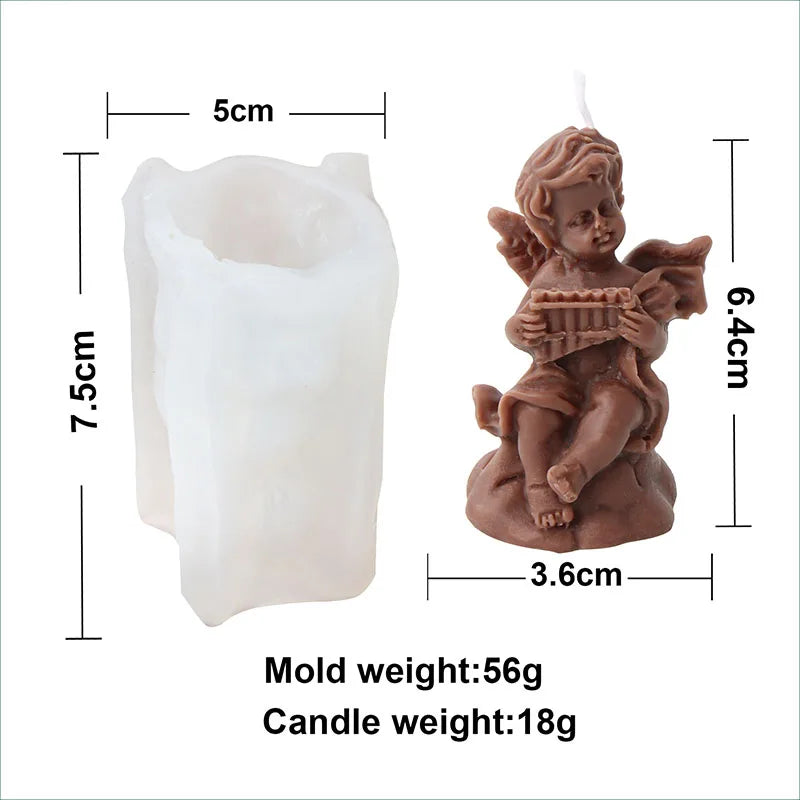 Cute Angel Theme Silicone Candle Mold