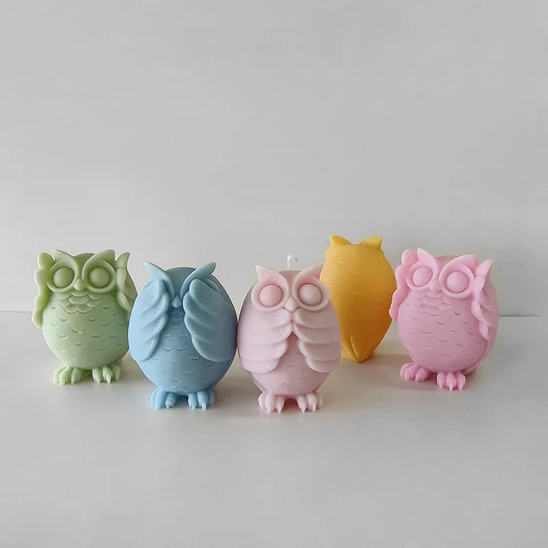 Cartoon Owl Silicone Candle Mold for DIY Aroma Candle