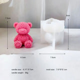 Bear with Bookeh and Heart Silicone Candle Mold