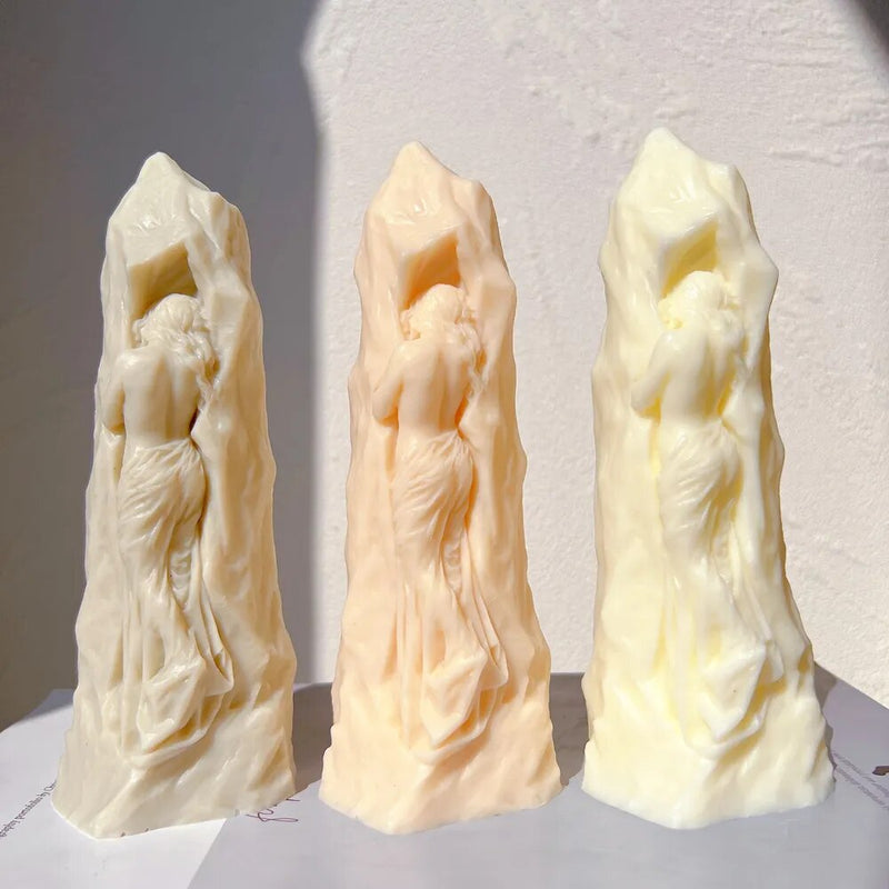 Stone Women Statue Silicone Candle Mold