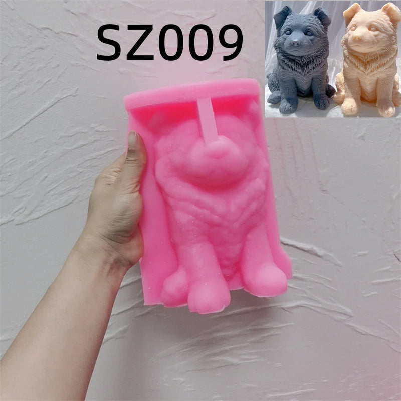 Sitting Puppy Silicone Candle Mold
