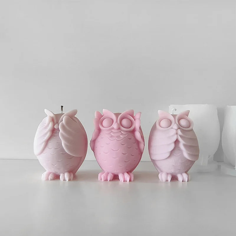 Cartoon Owl Silicone Candle Mold for DIY Aroma Candle