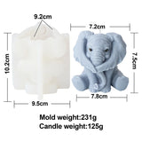 3D Playful Elephant Candle Silicone Mold