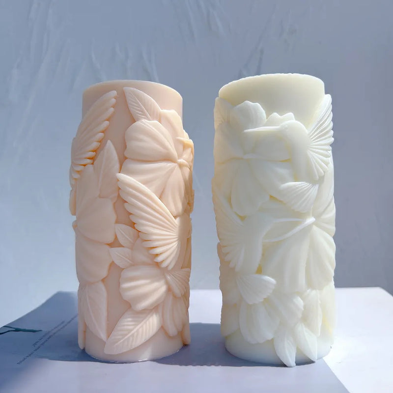 HummingBirds Pillar Candle Mold