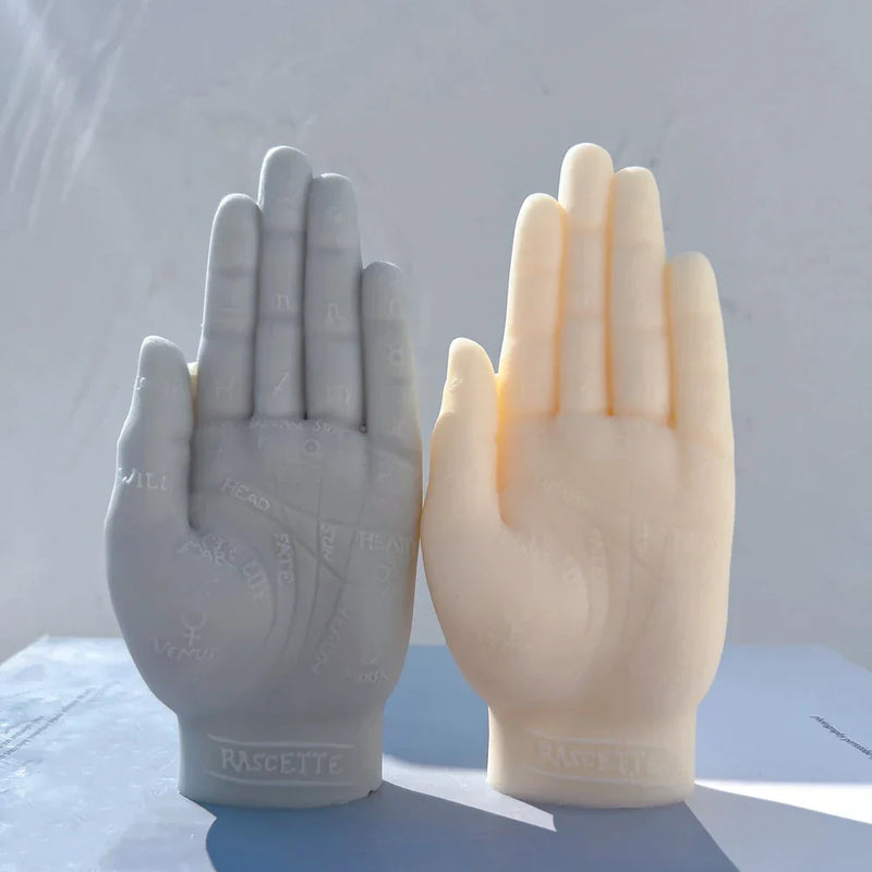 Palmistry Hand Sculpture Candle Mold