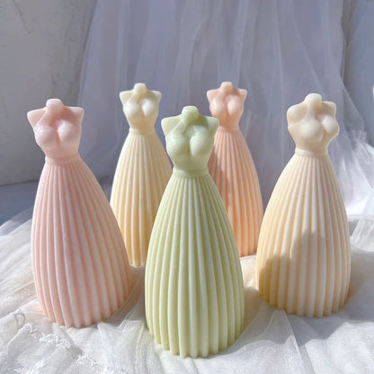 Wedding Dress Silicone Candle Mold