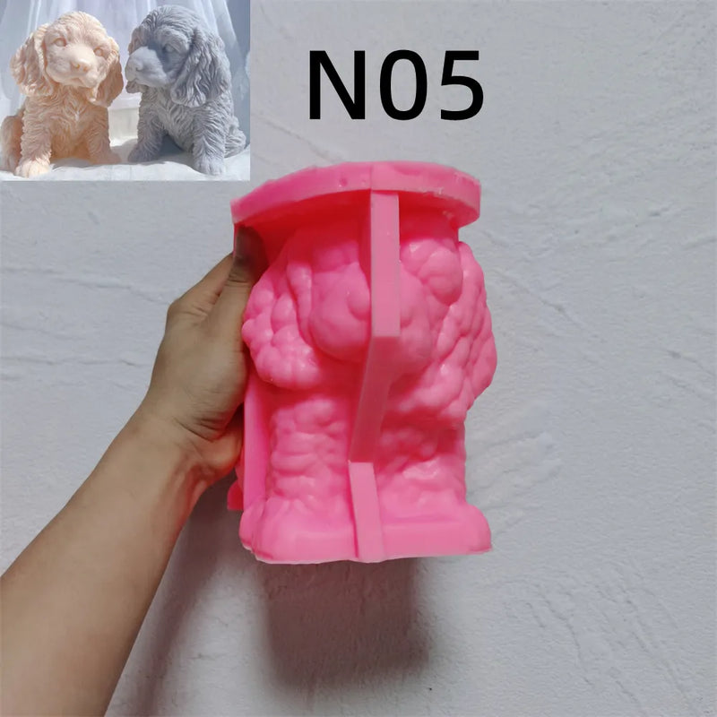 Puppy Candle Molds Silicone