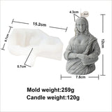 Smiling Mona Lisa Candle Mold