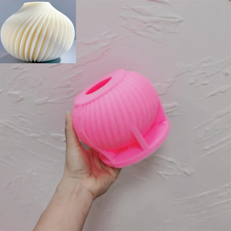 Geometric Spiral Ball Silicone Candle Mold