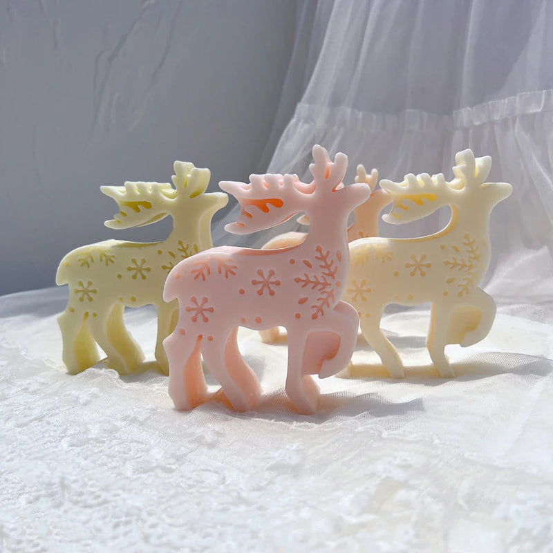 Christmas Reindeer Silicone Candle Mold