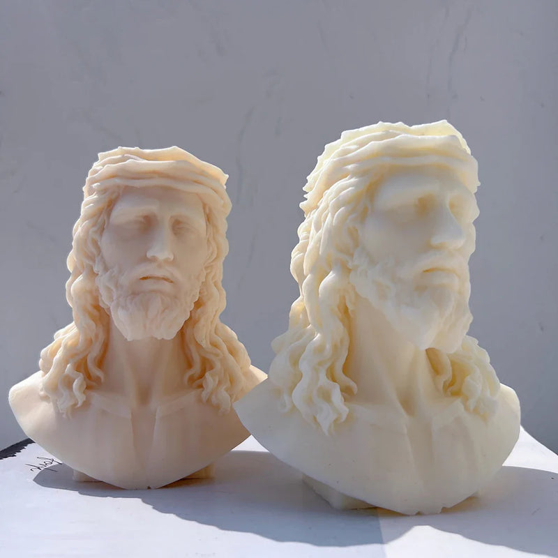 Unique Bust Sculpture Jesus Statue Silicone Mold