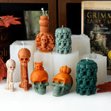 3D Skull Head Candle Molds