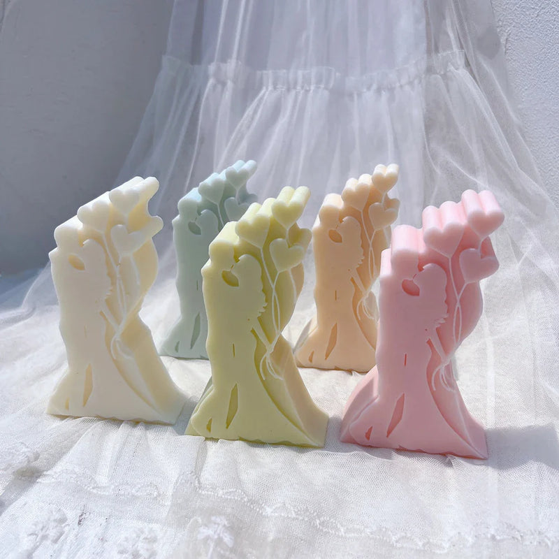 Wedding Couple Kiss Candle Mold