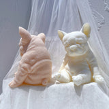 Sitting Sleeping French Bulldog Puppy Candle Mold