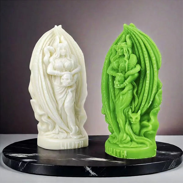 Lilith Goddess Statue Candle Mold Silicone