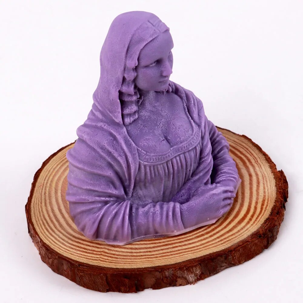 Mona Lisa Statue Silicone Candle Mold