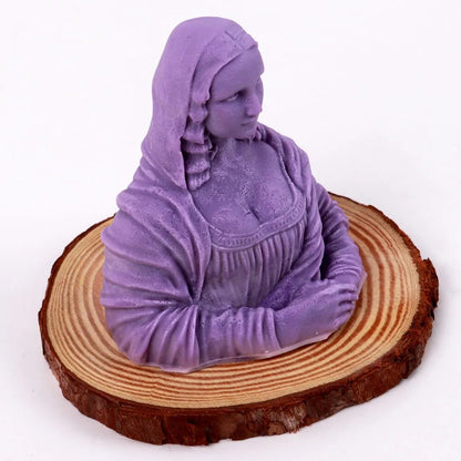 Mona Lisa Statue Silicone Candle Mold