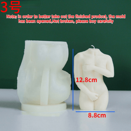 Shy Female Body Silicone Candle Mold Candles molds