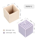 Silicone Square Three-dimensional Geometry Drill Face Rubik's Cube Aromatherapy Gypsum Liquid Silicone Candle Fondant Mold Candles molds