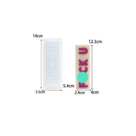 Silicone Typo Candle Mold For Rectangular Gypsum Aromatherapy Household Candles Candles molds