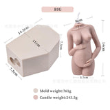 Slanted Shoulder Pregnant Woman Body Candle Mold Woman Size Aromatherapy Candle Mold Candles molds